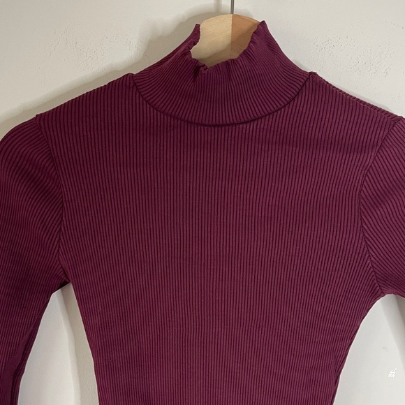 Lulu's Burgundy Long Sleeve Bodysuit - Picture 10 of 11